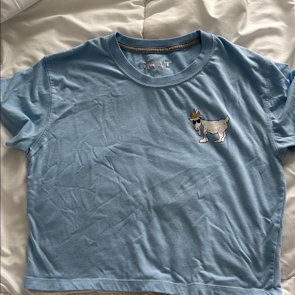 GOAT USA Kids Light Blue Graphic Tee with Goat Design